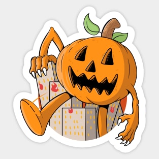 Monster Pumpkin! Sticker